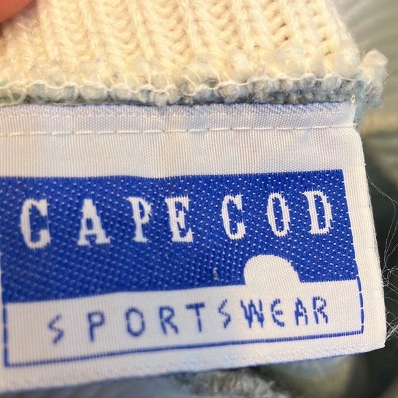 Vintage Cape Cod mock turtleneck sweater with metallic - Picture 7 of 9